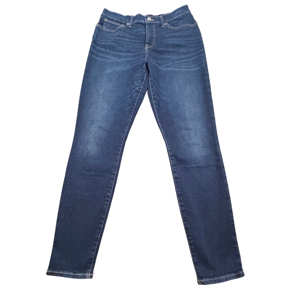 Lucky Brand Ava Mid Rise Skinny Jeans Dark Wash Denim Blue Size 12/31 Regular